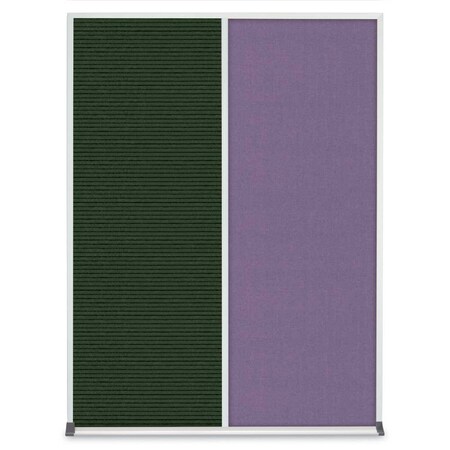 United Visual Products Double Door Radius Corkboard, 48"X36", B UV8003-BLACK-DRKSPR